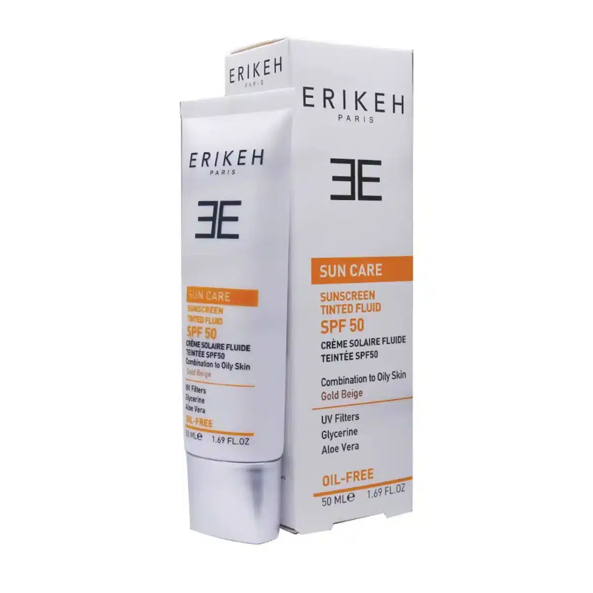 فلوئید ضد آفتاب و ضد جوش بژ روشن SPF50 اریکه 50 میلی لیتر - Image 2
