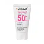 کرم ضد آفتاب SPF50 پوست حساس ویتالیر بی رنگ 50 میلی لیتر